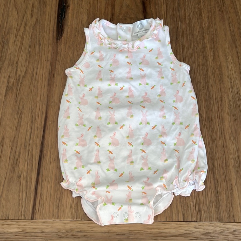 The proper peony bunny bubble 12 months worn once